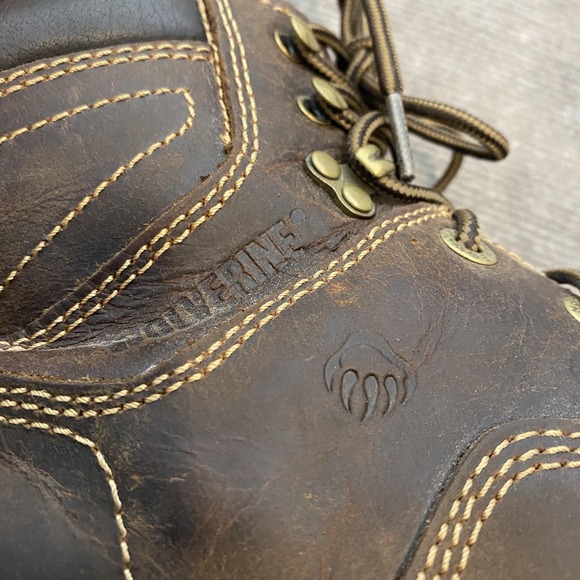 Wolverine Work Boots Mens Size 10.5 Brown Leather Slip Oil Resistant W08688 - Picture 8 of 12